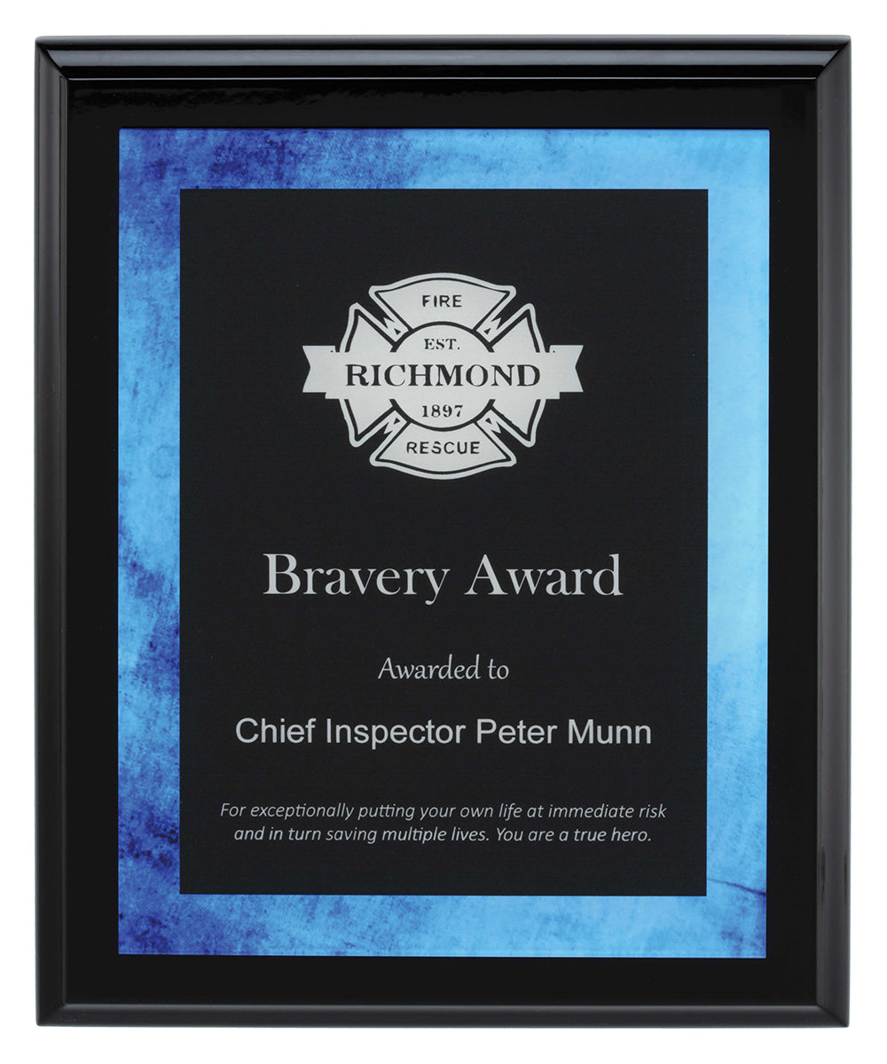 Vivid Blue Plaque - 250mm