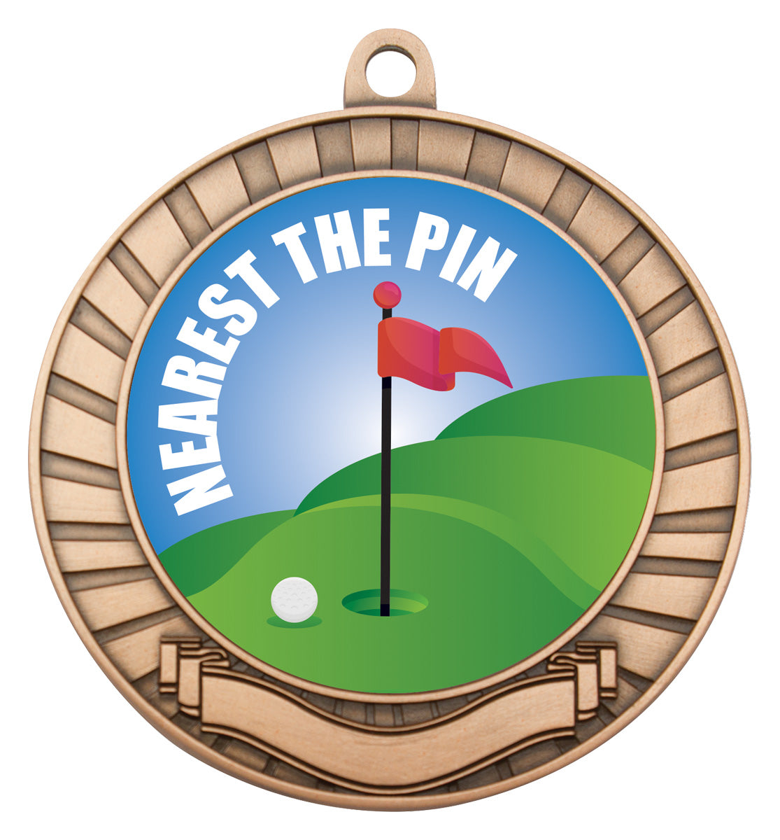 Eco Scroll - Nearest the Pin - Bronze