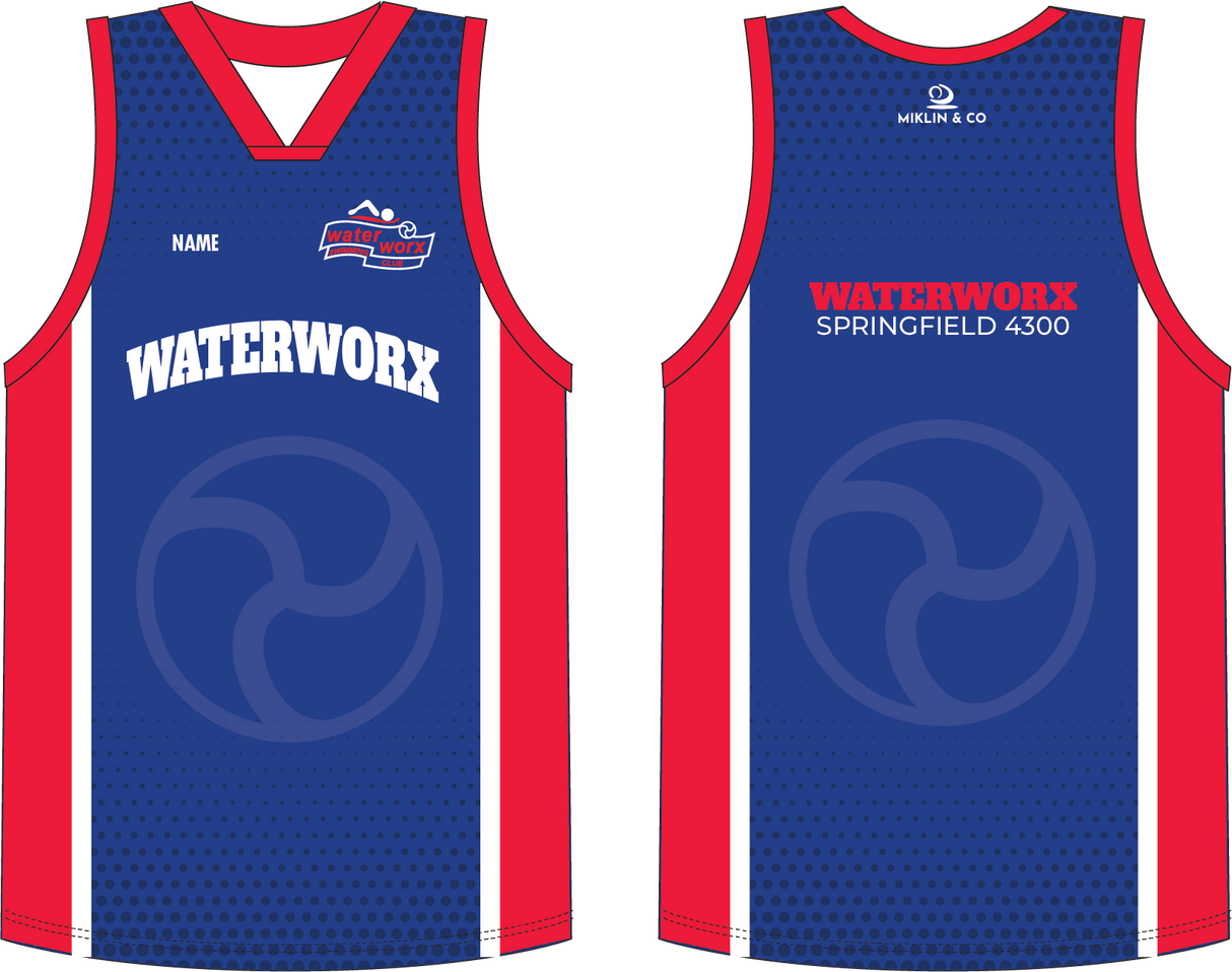 Waterworx Swim Club Straight Back Singlet
