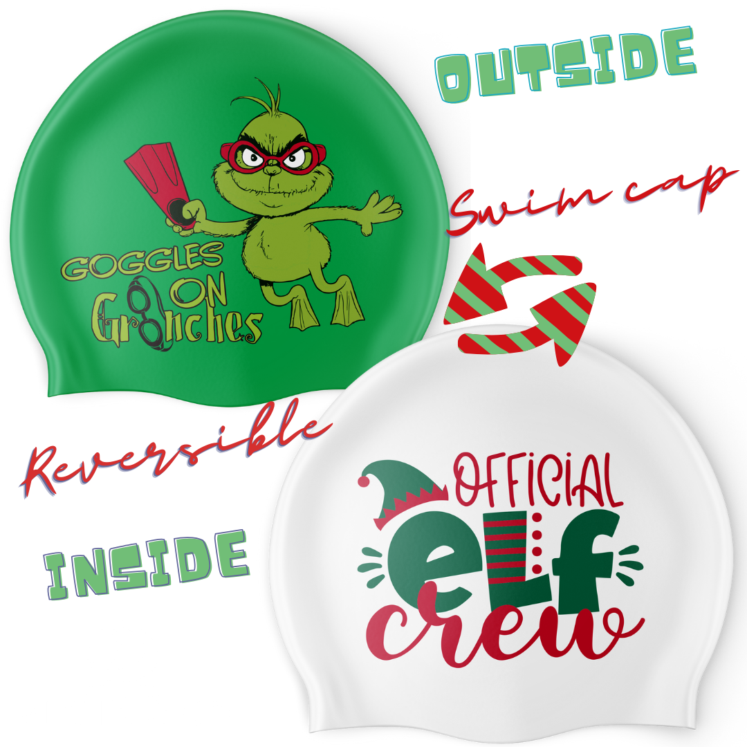 Christmas Grinch Swim Cap