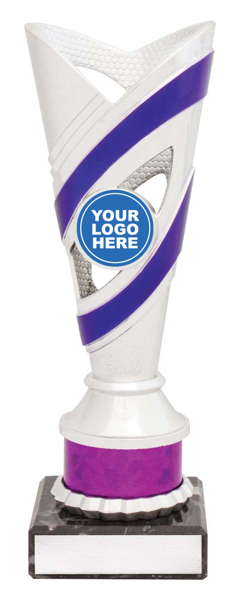 Curve Cups - Silver / Purple - 200mm