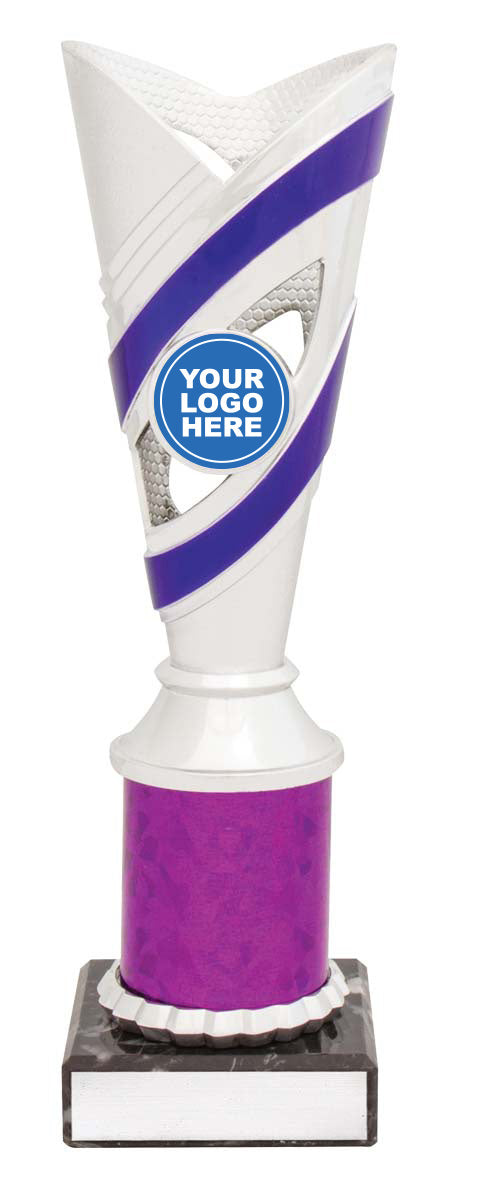 Curve Cups - Silver / Purple - 225mm