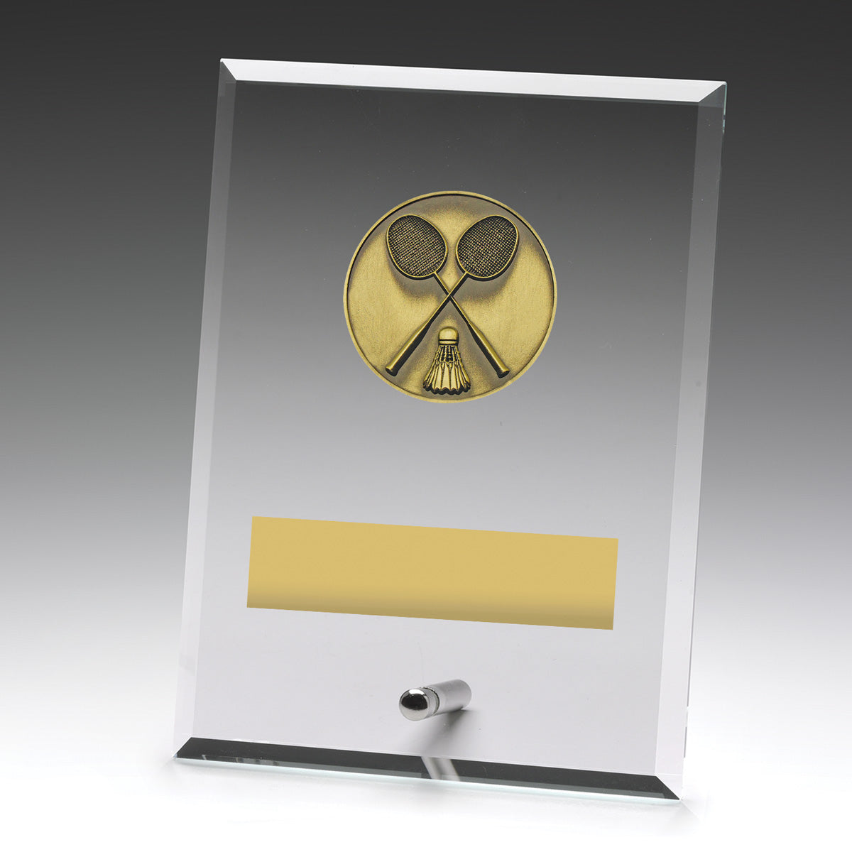 Glass Plaques - Badminton - 175mm