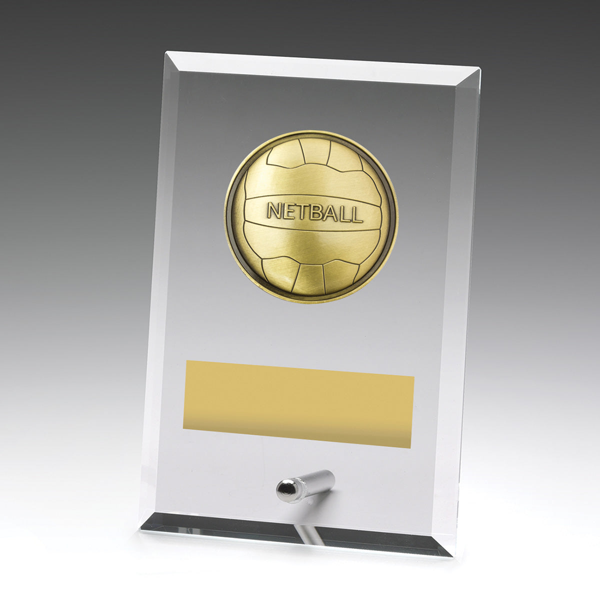 Glass Plaques - Netball - 150mm