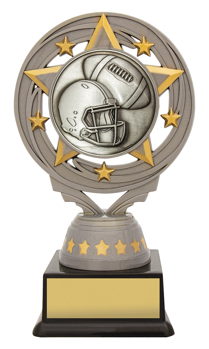 Silver American Football Torch - 150mm