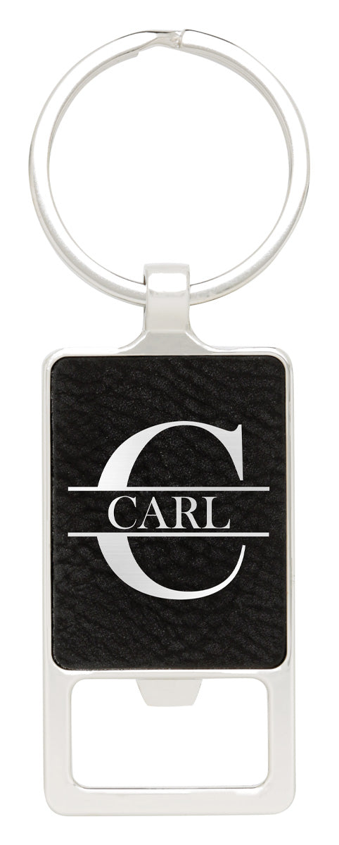 Black Keychain - Bottle Opener - 60mm