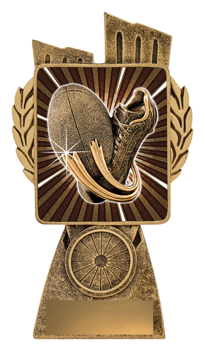 Antique Gold Lynx - Rugby Theme - 150mm