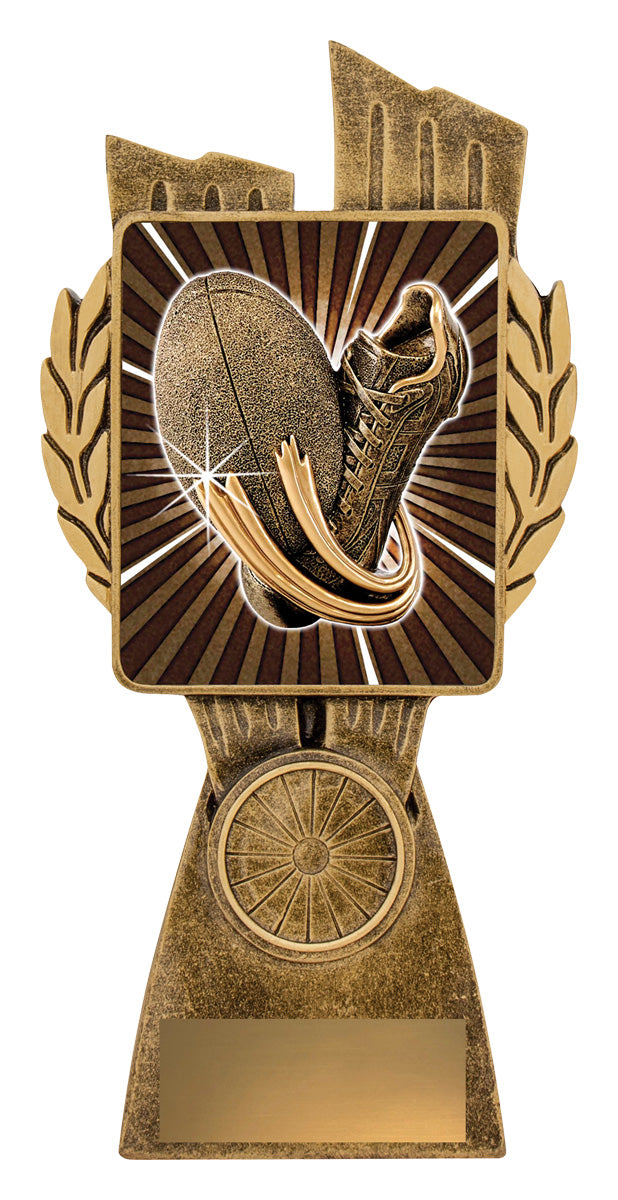 Antique Gold Lynx - Rugby Theme - 175mm