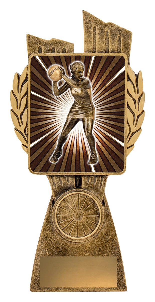 Antique Gold Lynx - Netball Player - 175mm