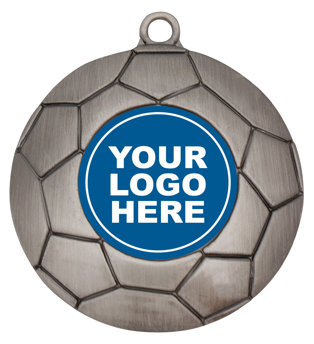 Football Ball Logo Medal - Silver