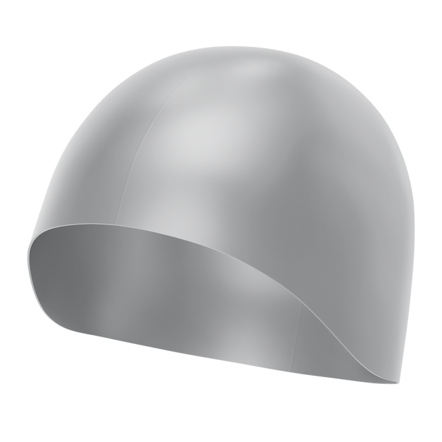 Dome silicone swim cap for hydrodynamic performance