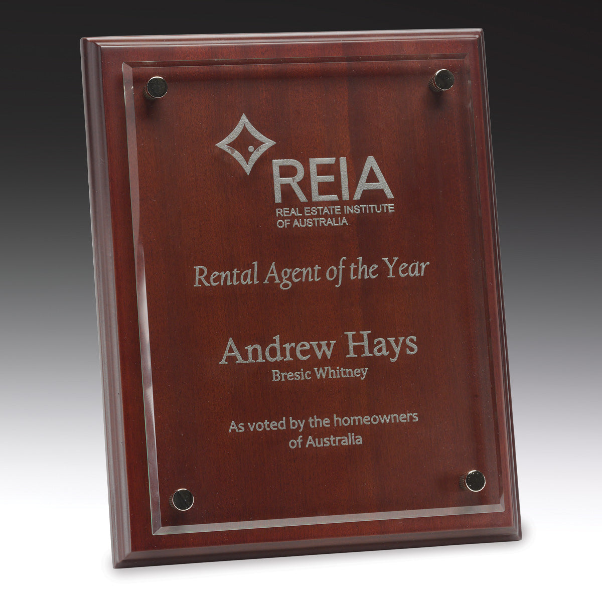 Floating Glass Plaque - 250mm