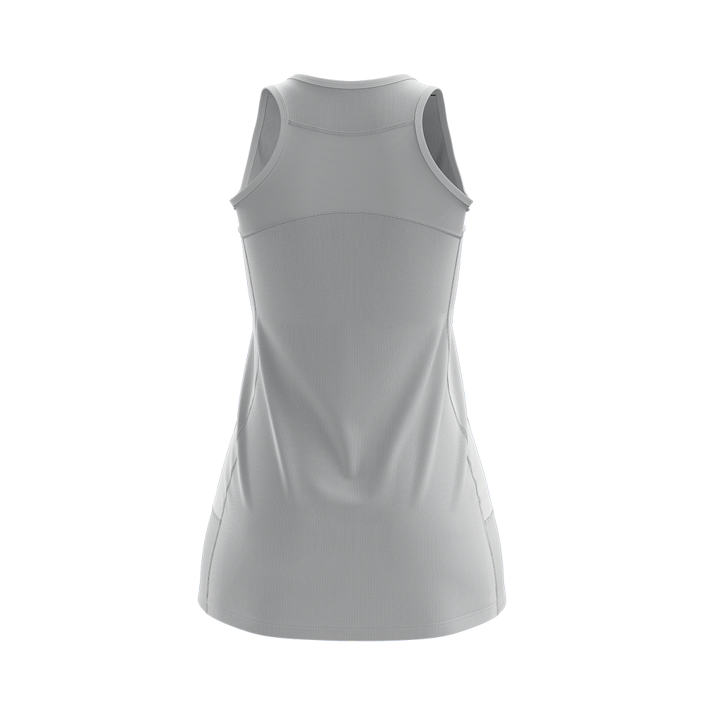 Miklin & Co Pro Series netball dress featuring technical performance fabric and cross-back panel design for elite representative teams