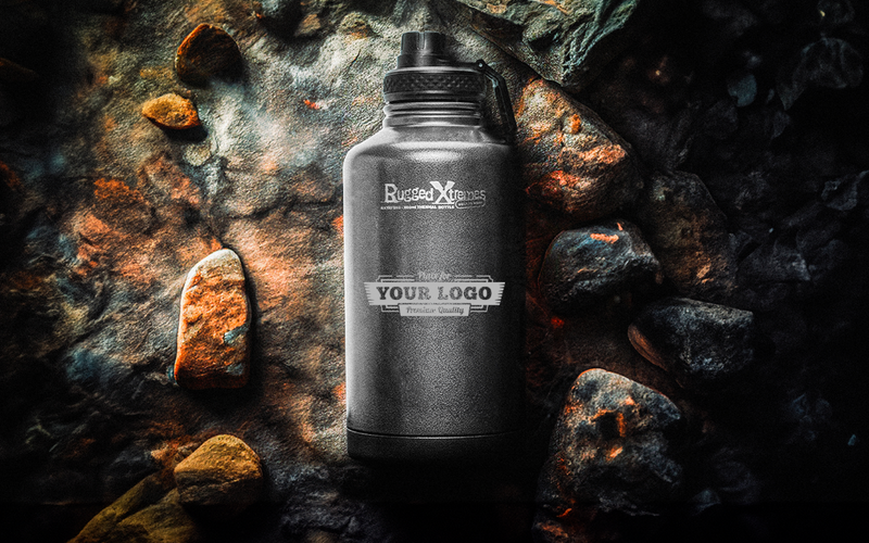 Custom branded stainless steel drink bottles and tumblers with company logos