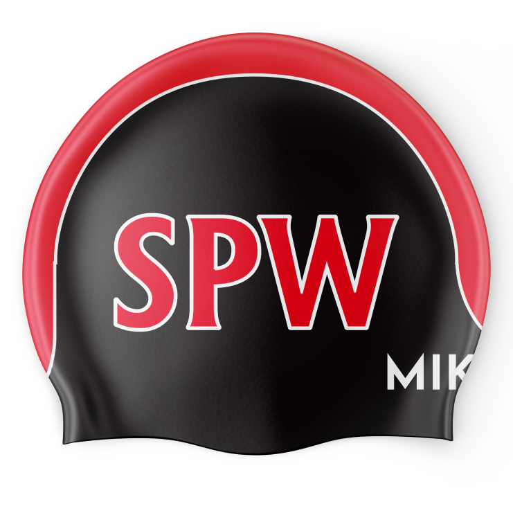 Seamless silicone swim cap with custom logo for racing