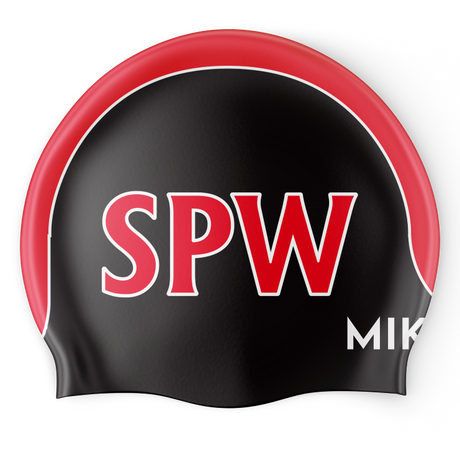Seamless silicone swim cap with custom logo for racing