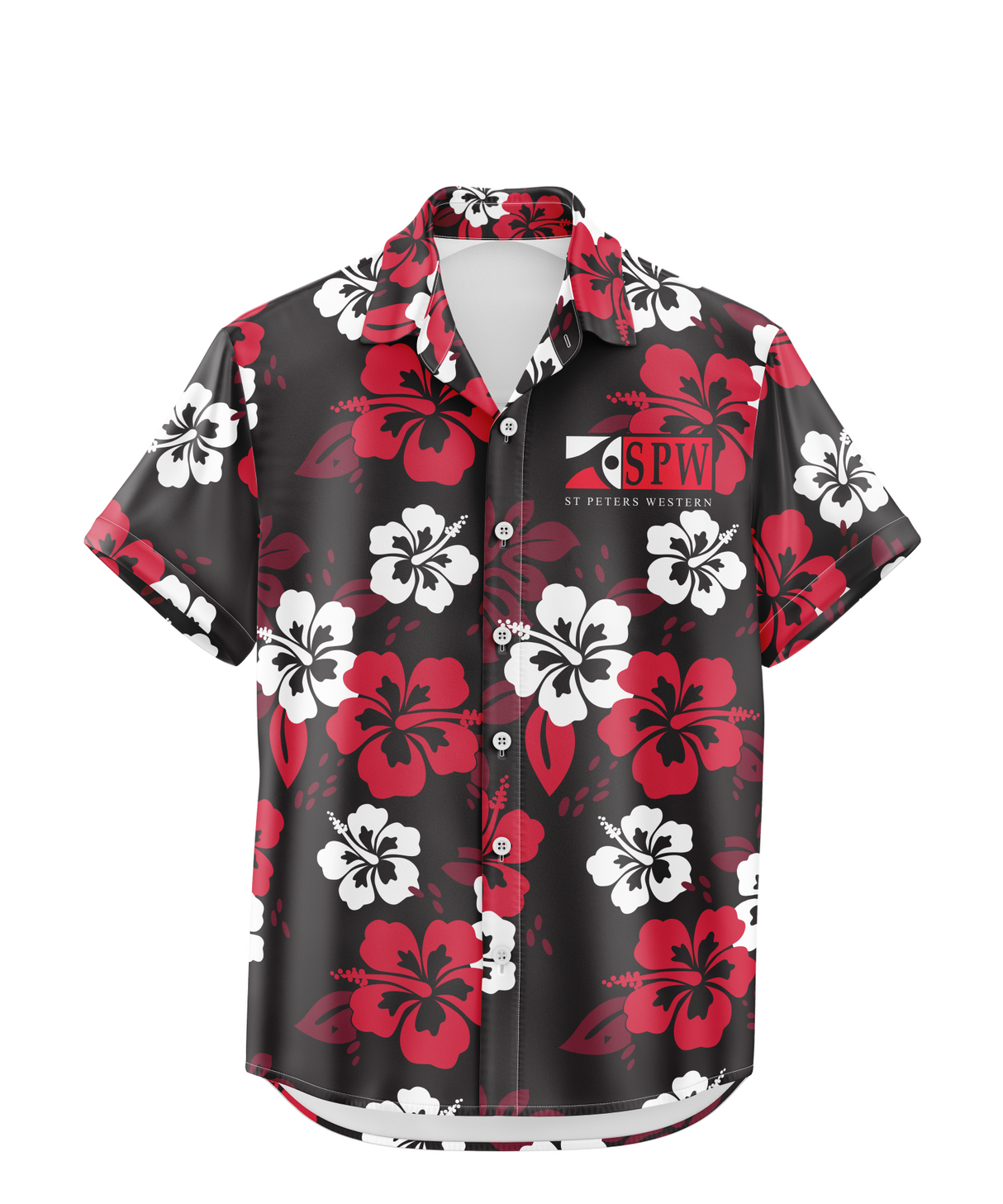 SPW St Peters Western Hawaiian Print Shirt
