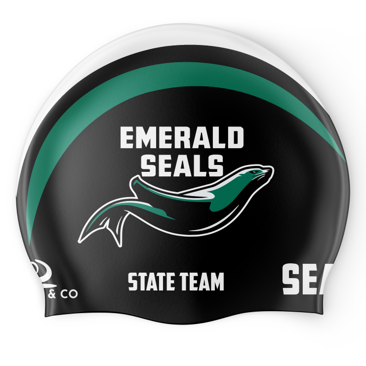 Custom Printed Swim Cap - Seamless Silicone