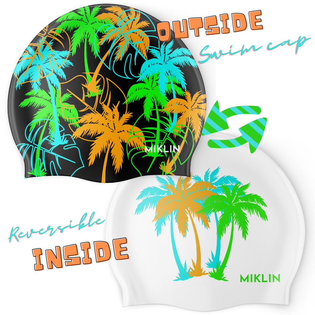 Reversible Swim Caps - Tropical Nights