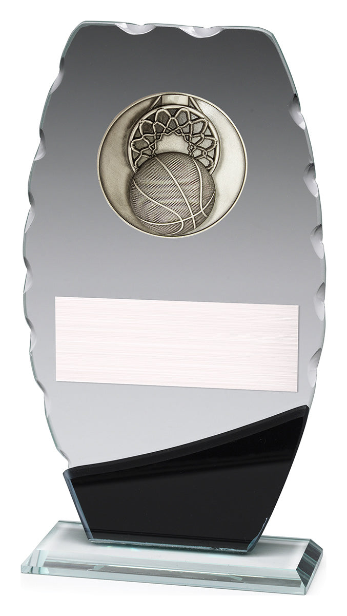 Clipped Oval Glass - Basketball - 210mm