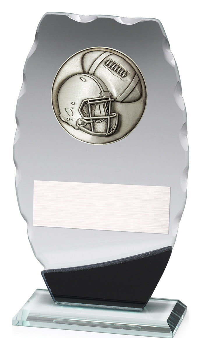 Clipped Oval Glass - American Football - 170mm