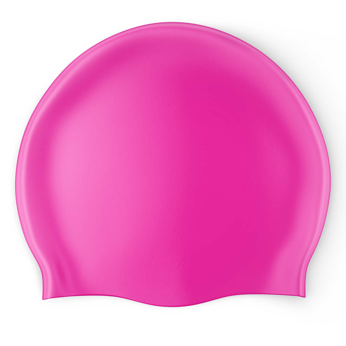 Design Your Own Printed Flat Silicone Swim Cap PINK