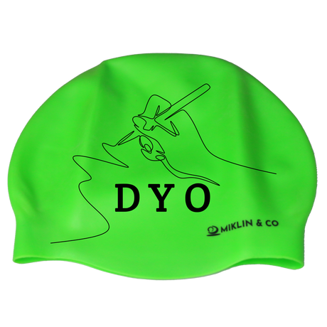 Design Your Own Fluro GREEN Silicone Swim Caps