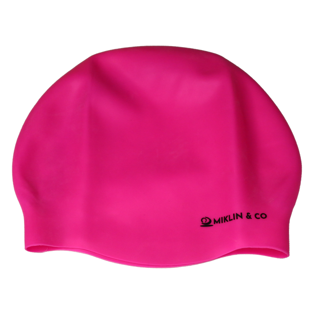 Fluro Pink Seamless Silicone Swim Cap
