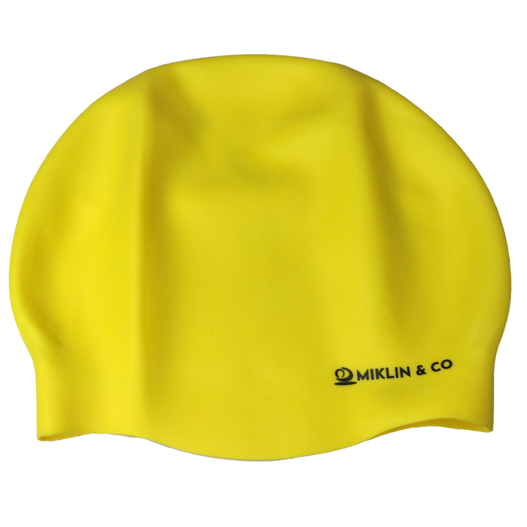 Fluro Yellow Seamless Silicone Swim Cap