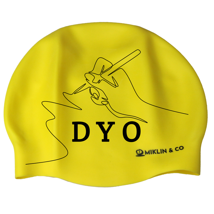 Design Your Own Fluro YELLOW Silicone Swim Caps