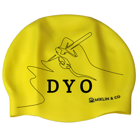 Design Your Own Fluro YELLOW Silicone Swim Caps