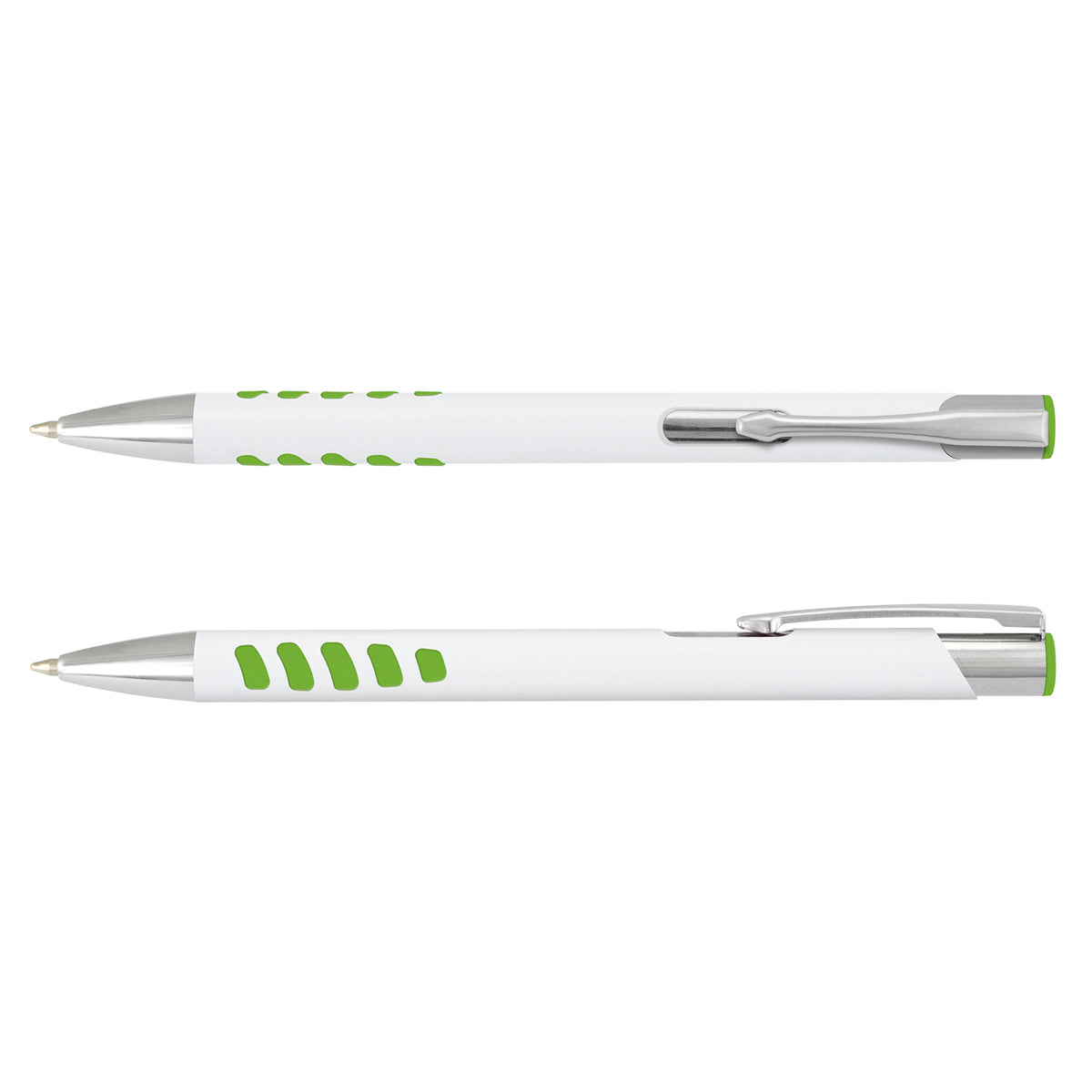White/Bright Green