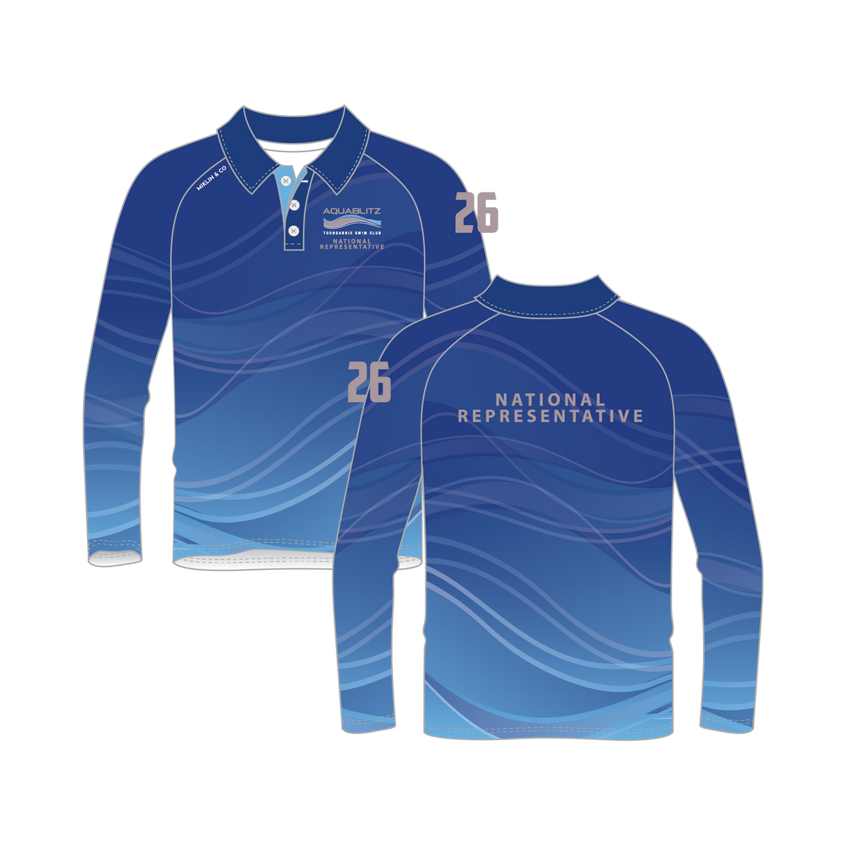 Aquablitz National Long Sleeve UV Polo