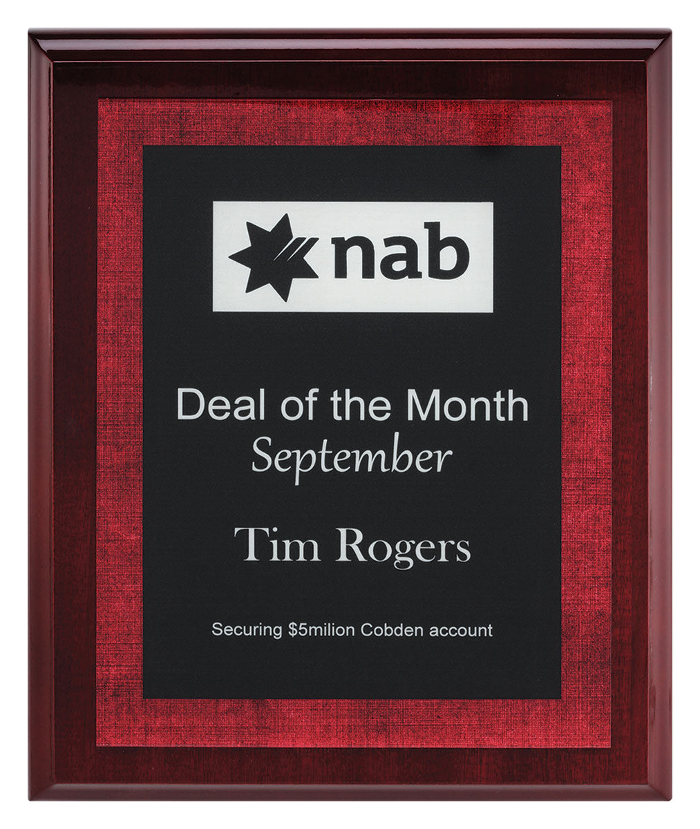 Vivid Red Plaque - 250mm