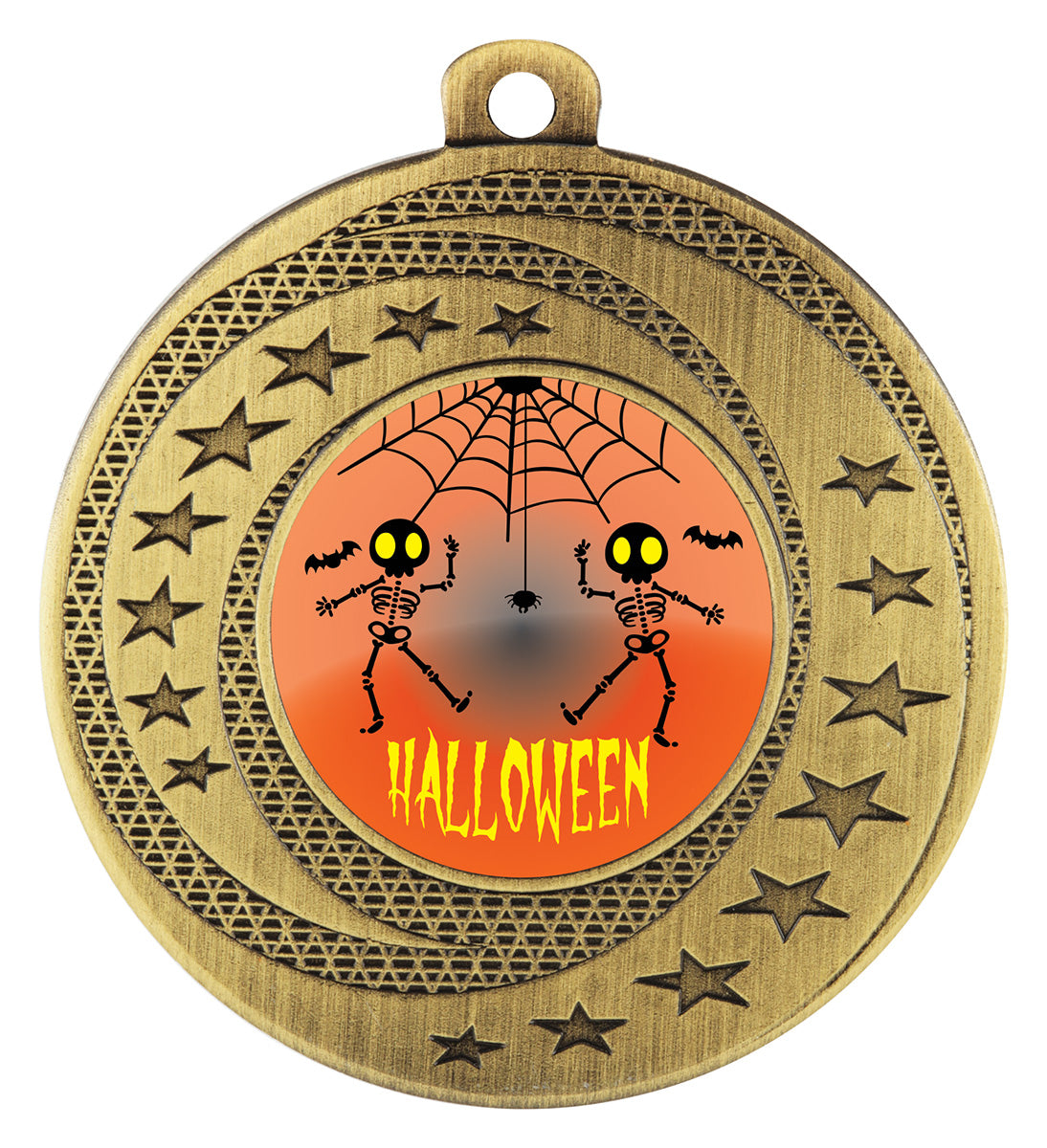 Medal - Halloween Skeletons - Gold