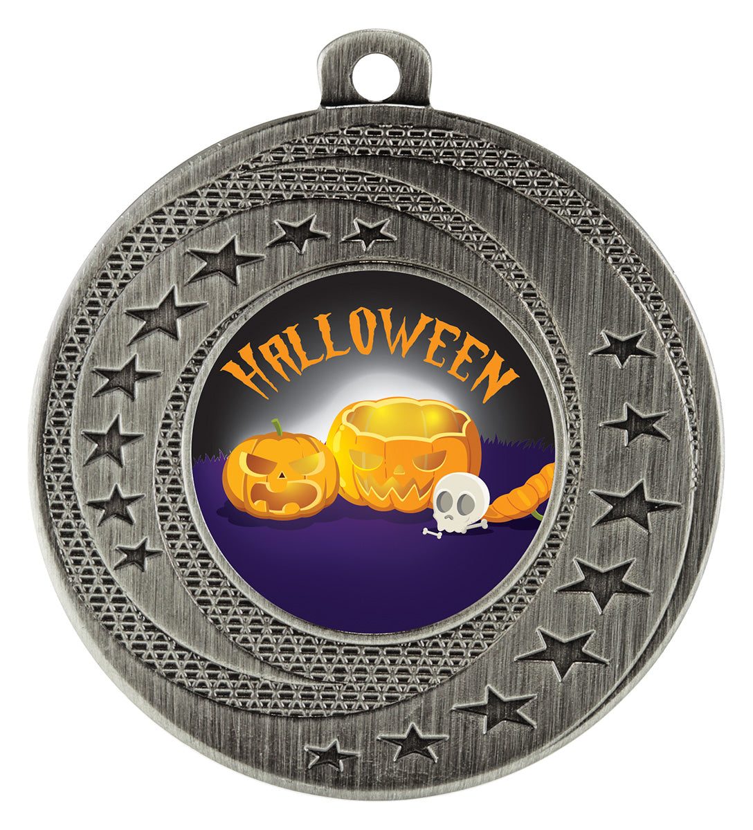 Medal - Halloween Pumpkin - Silver