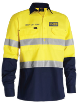 BULK BUY QUBE X Airflow™ Closed Front Taped Hi Vis RipStop Shirt (BISLEY BSC6415T)