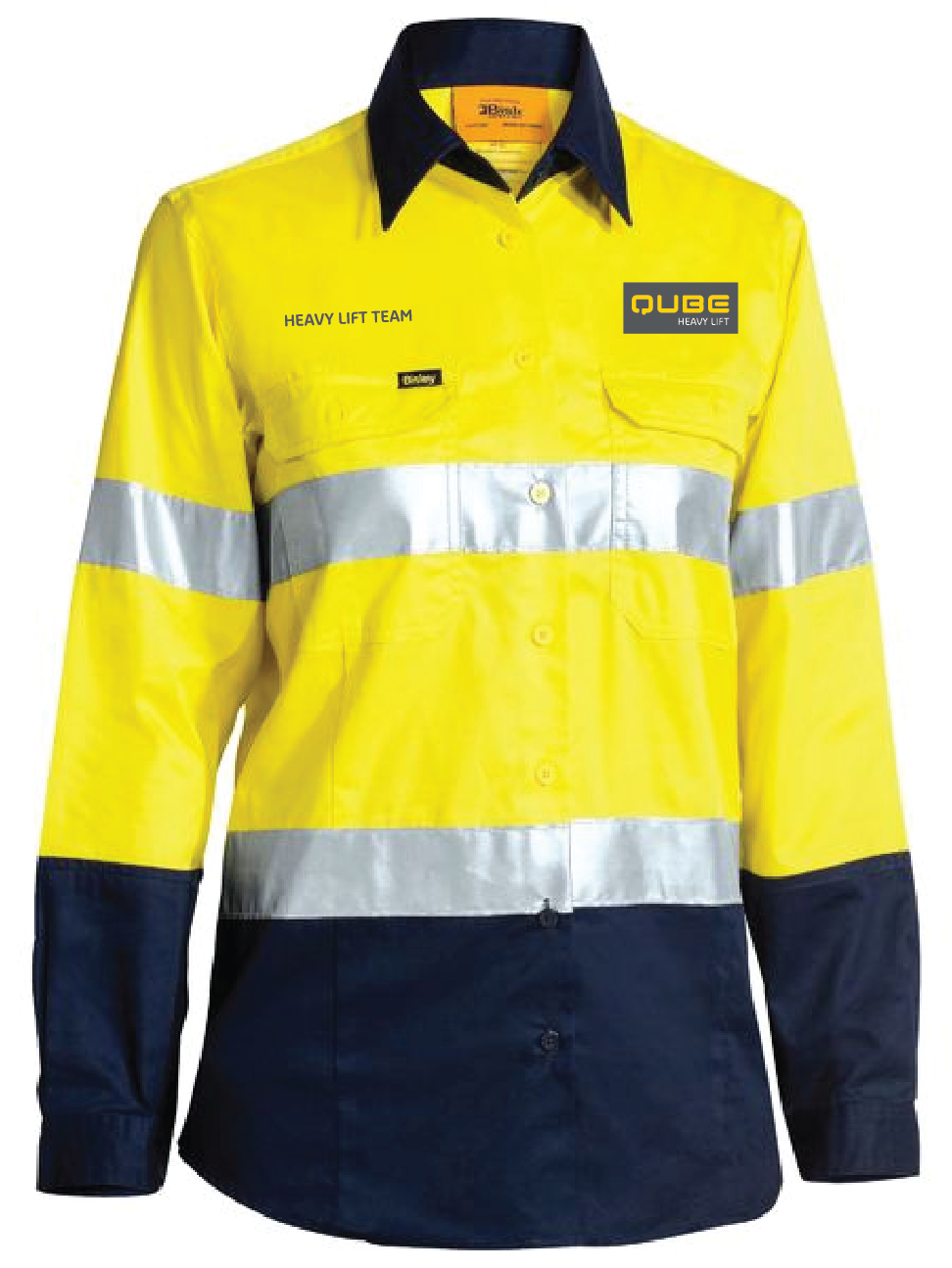 BULK BUY QUBE Womens Hi Vis Shirt (BISLEY BL6896)