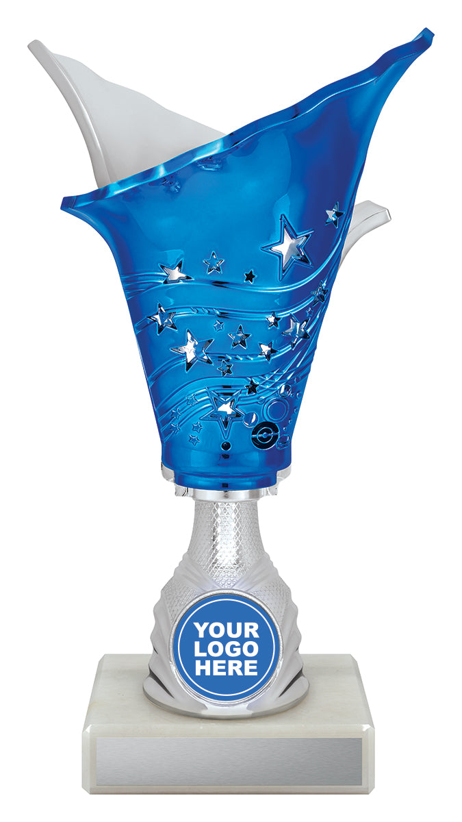 Fire Cup - Silver / Blue - 195mm