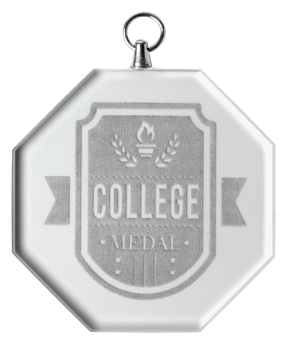Glass Medal - Octagon - 50mm