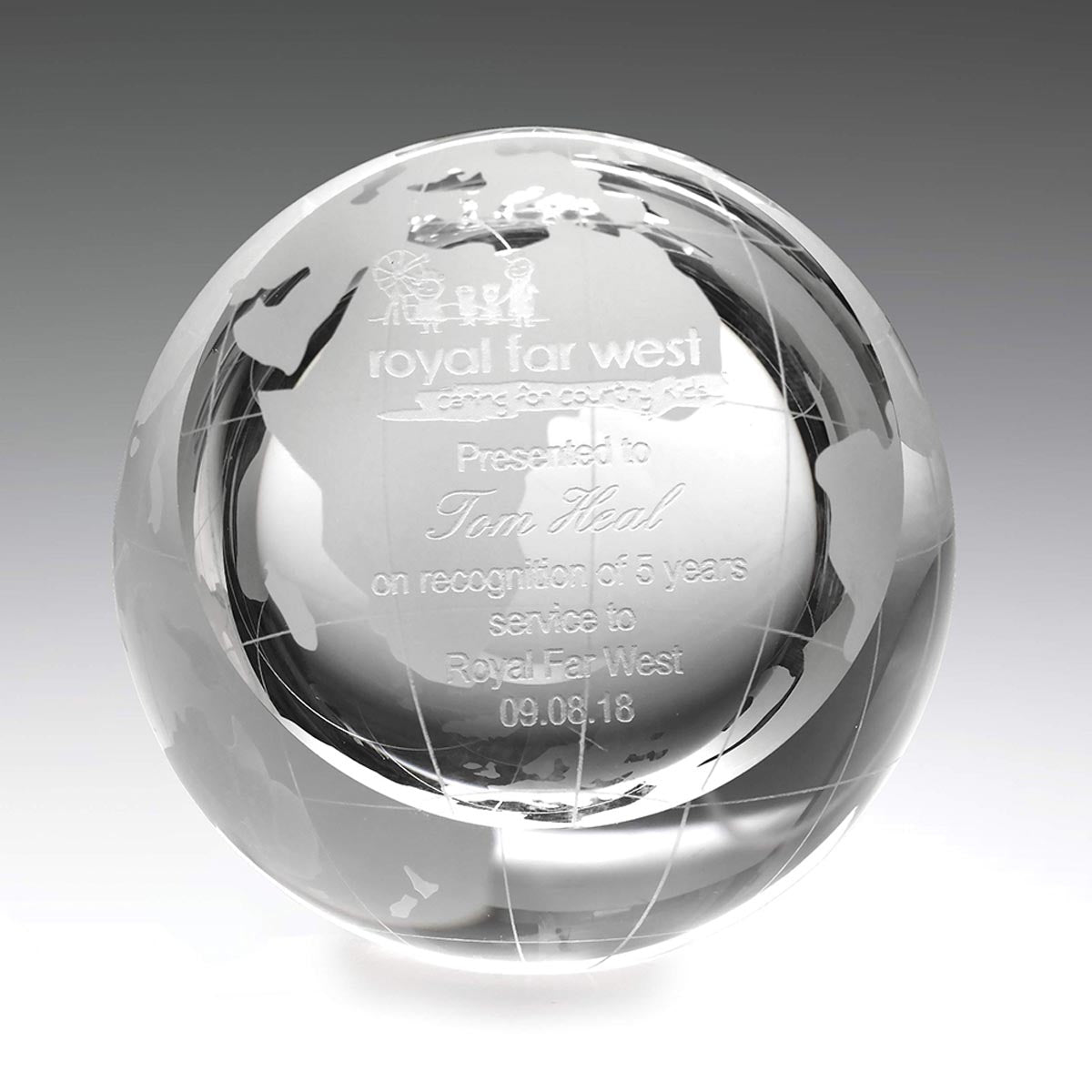 Globe Paperweight - 75mm