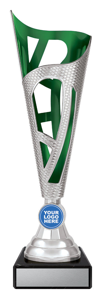 Dragon - Silver & Green - 350mm