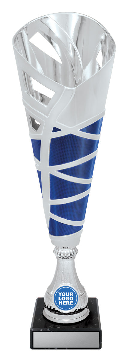 Hex Cup - Silver / Blue - 350mm