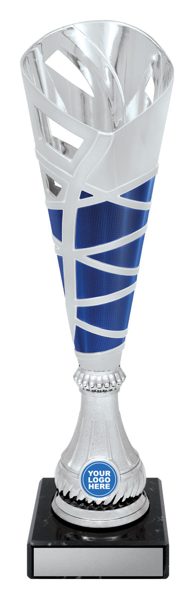 Hex Cup - Silver / Blue - 390mm