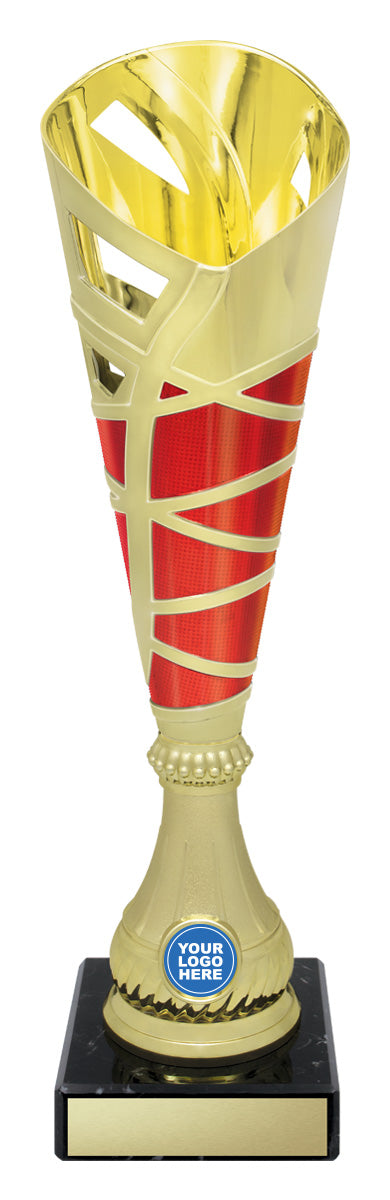 Hex Cup - Gold / Red - 390mm