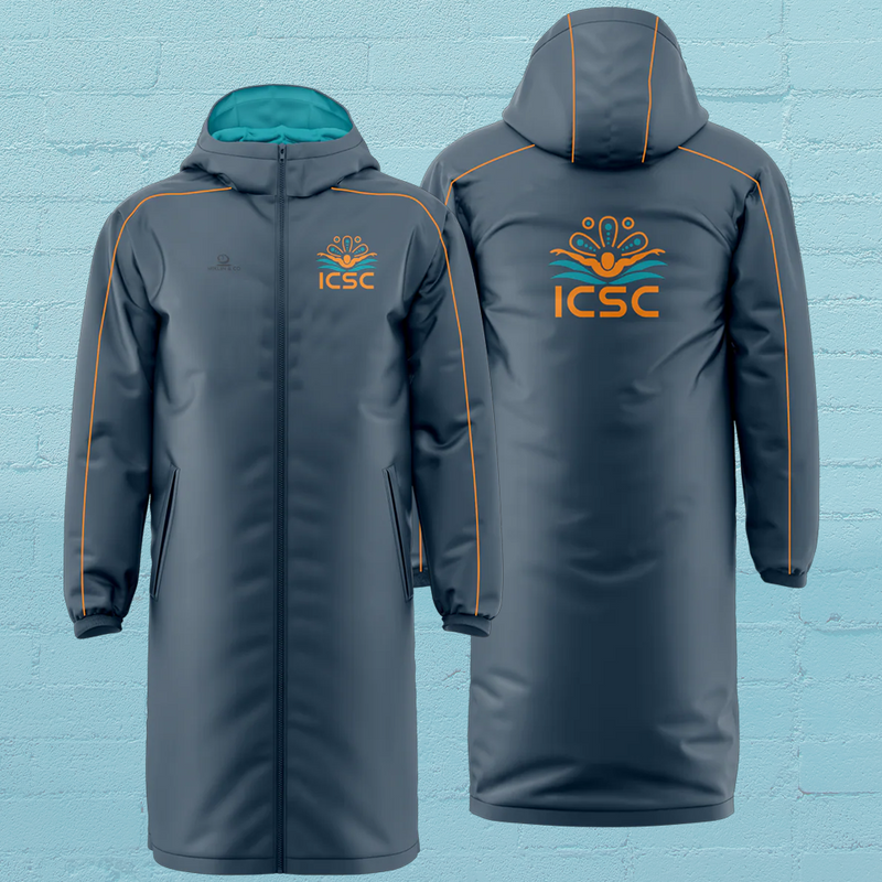 Personalised deck parka for swimming club Australia