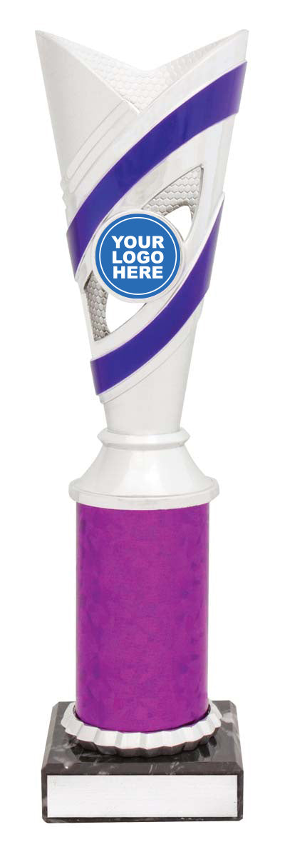 Curve Cups - Silver / Purple - 250mm