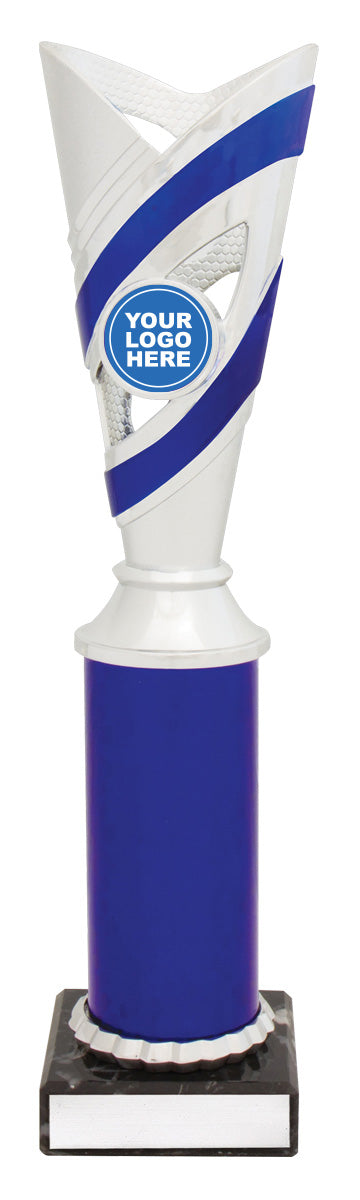 Curve Cups - Silver / Blue - 275mm
