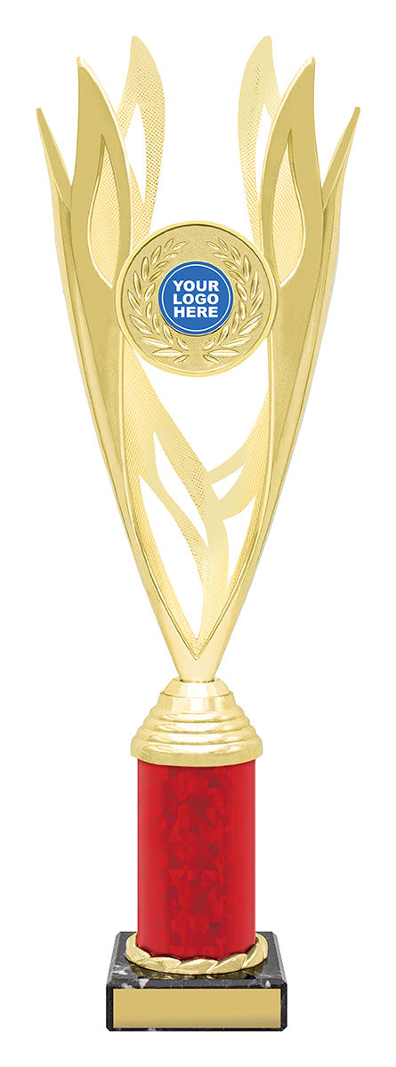 Lantern - Gold / Red - 360mm