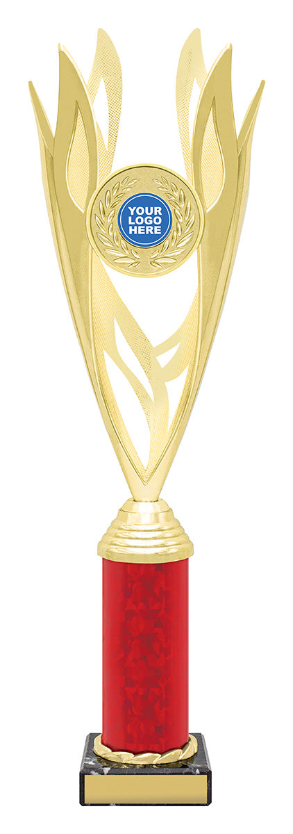 Lantern - Gold / Red - 385mm
